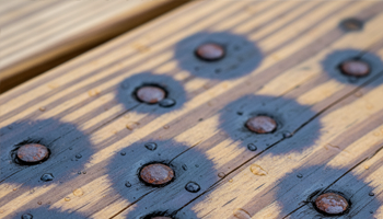 nail & screw staining on wood
